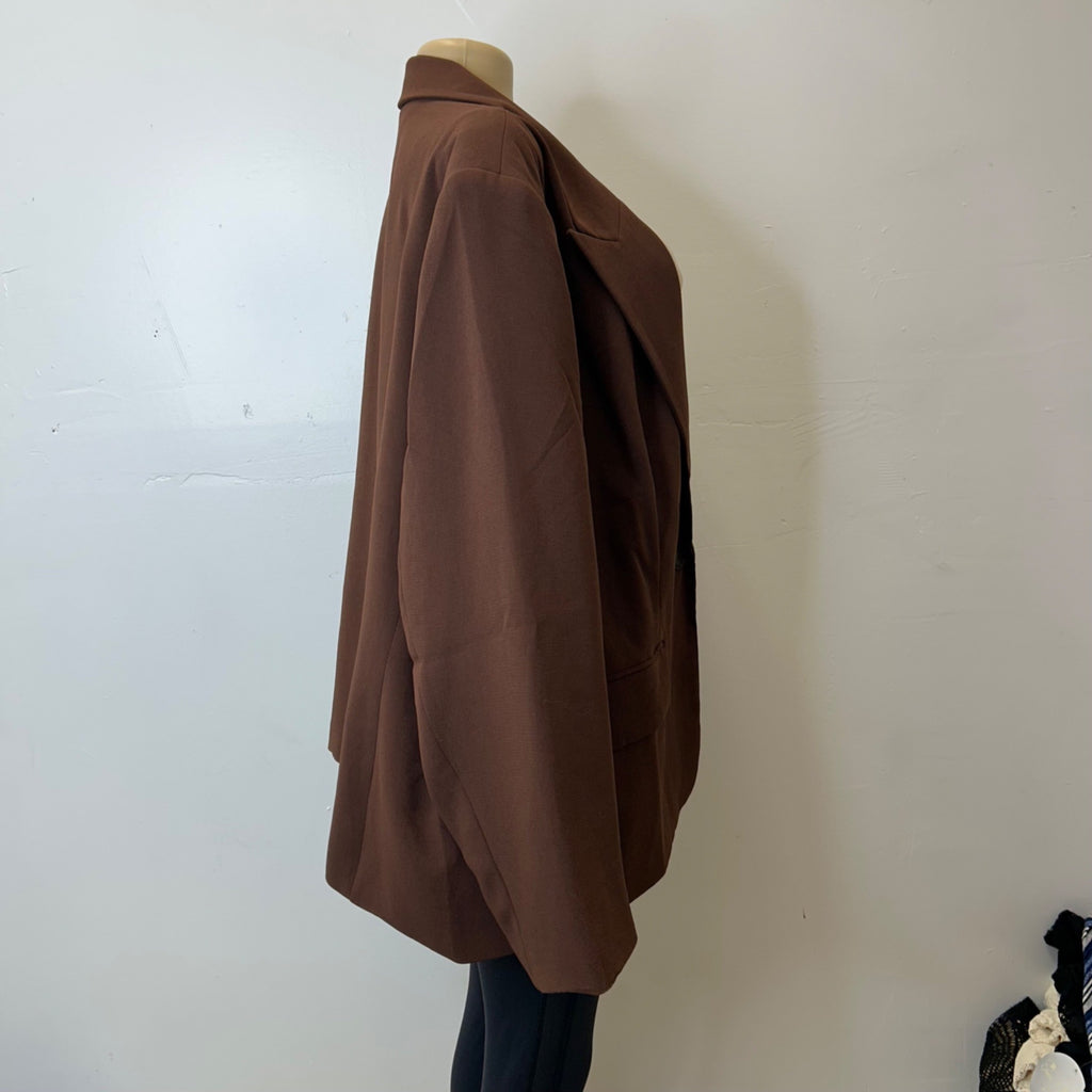 K-81 A New Day Women's Signature Crepe Fitted Blazer Brown Size 3X
