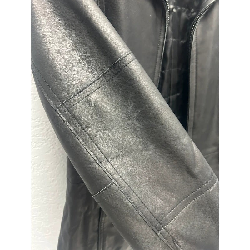 Marc New York Black Leather Jacket, Small