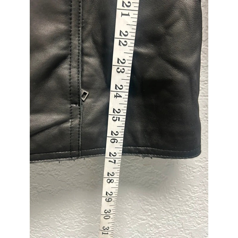 Marc New York Black Leather Jacket, Small