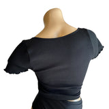 Special One Black Scoop Neckline Cropped T-Shirt Women's Size Small/ Medium