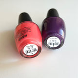 O.P.I. Pack of 2 Nail Lacquer Coral and Purple Nail Polish