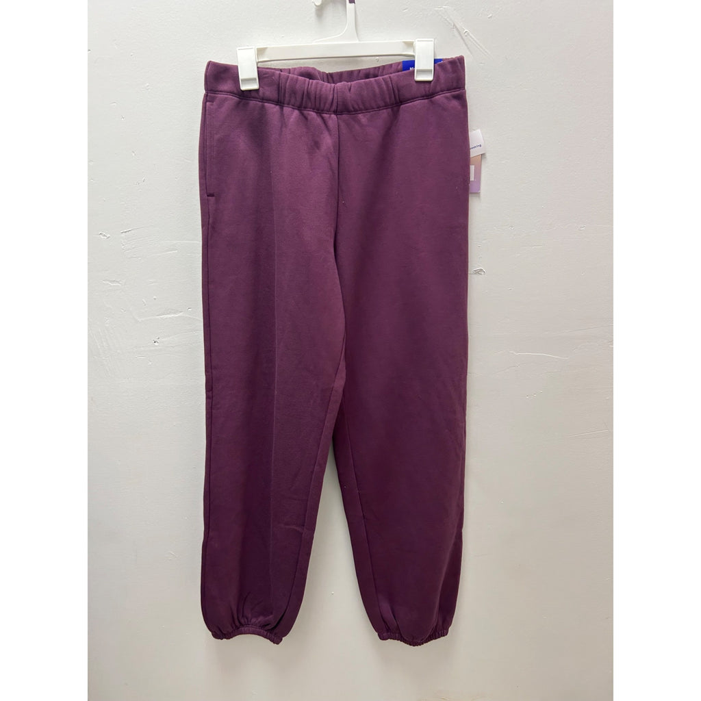K-141 JoyLab Womens Purple Jogger Sweatpants Size M Elastic Waist Soft Fleece-Lined