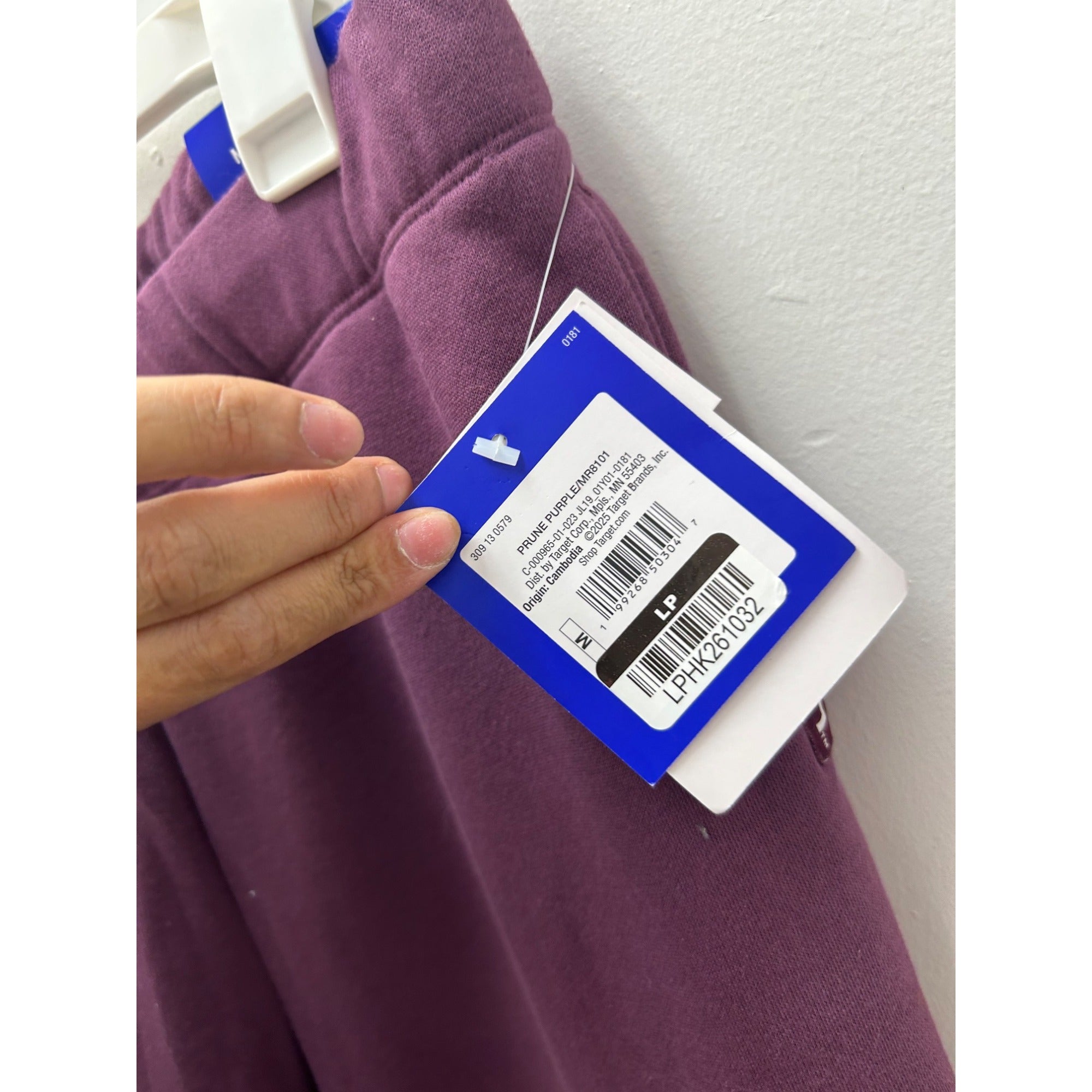K-141 JoyLab Womens Purple Jogger Sweatpants Size M Elastic Waist Soft Fleece-Lined