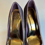 Delicious Women's Size 6.5 Sparkly DOrsay High Heels With Metallic Accents