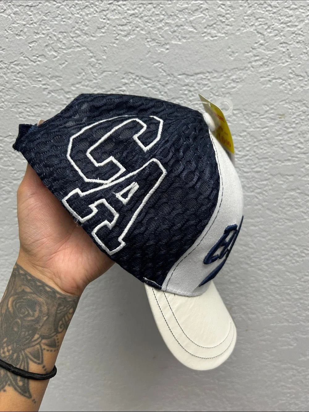 White and Navy Baseball Cap