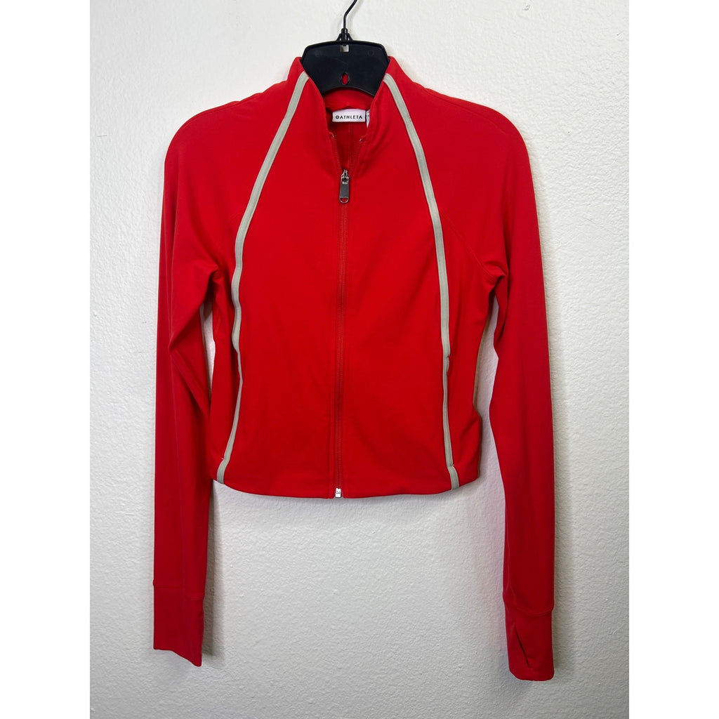 #1060 Athleta Line Jacket Women's XS Red Zip Up