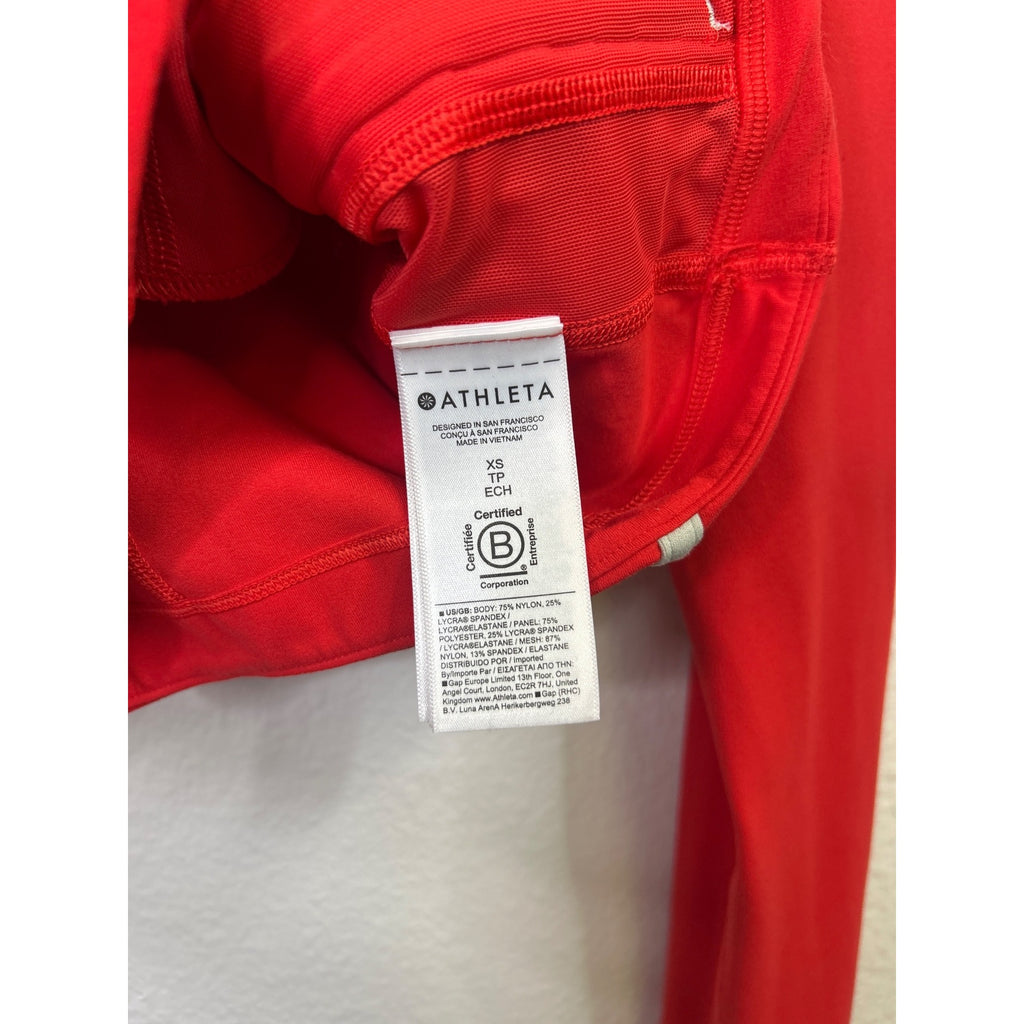 #1060 Athleta Line Jacket Women's XS Red Zip Up