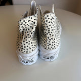 Converse Chuck Taylor Size 8 Hi Double Platform Sneaker White Polka Dot Pattern