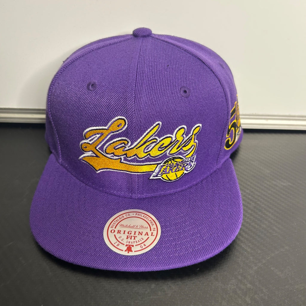 Mitchell & Ness Los Angeles Lakers 50th Anniversary Purple Snapback Hat