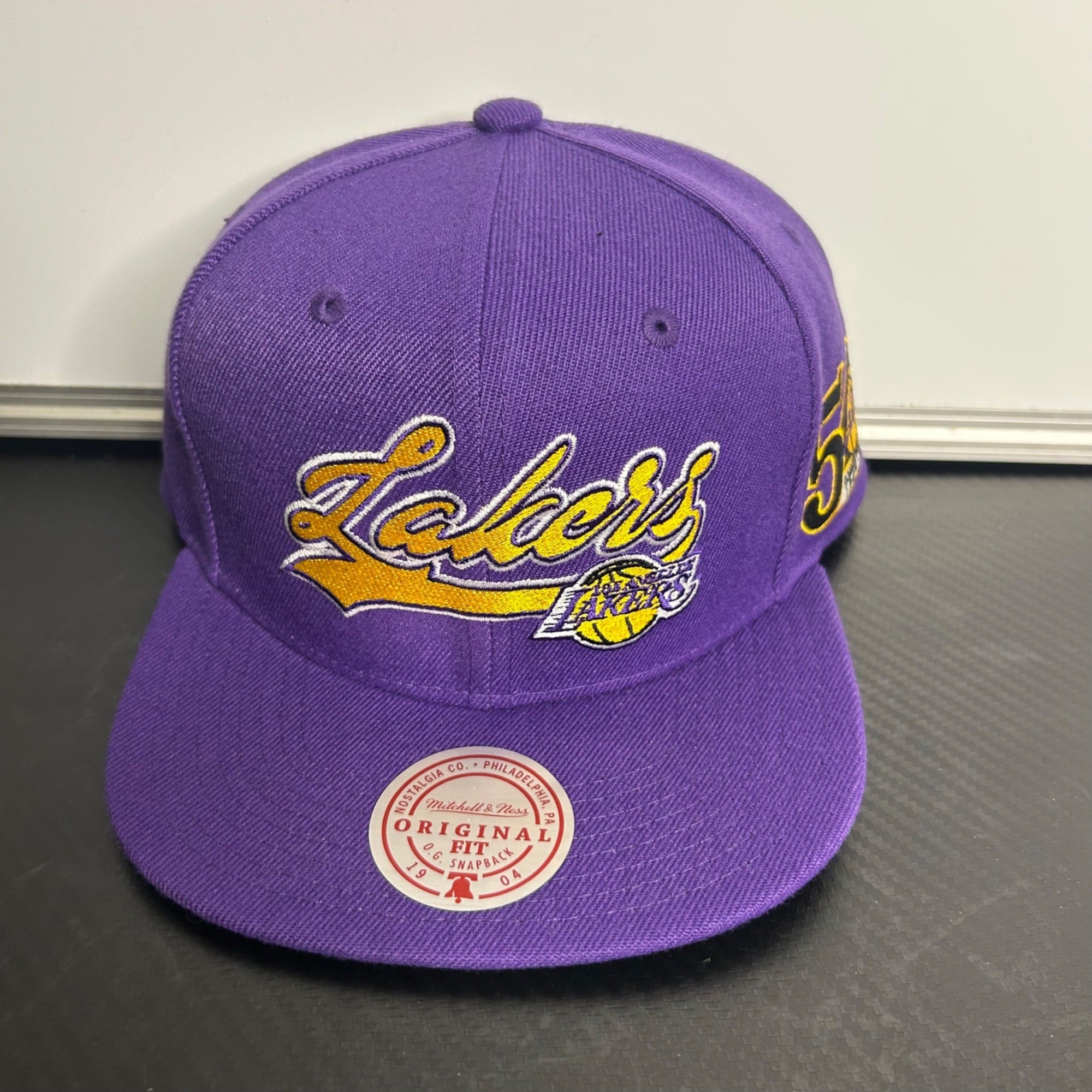 Mitchell & Ness Los Angeles Lakers 50th Anniversary Purple Snapback Hat