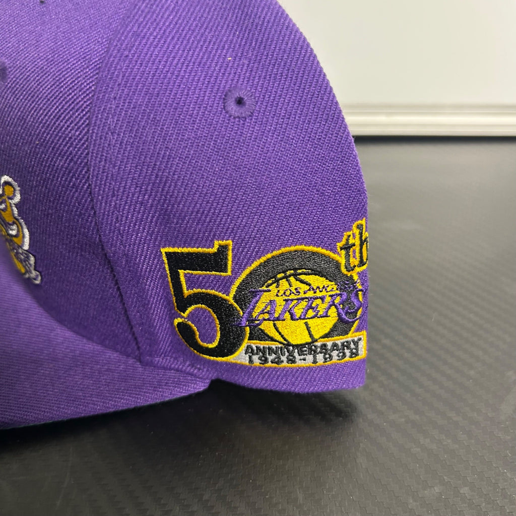 Mitchell & Ness Los Angeles Lakers 50th Anniversary Purple Snapback Hat