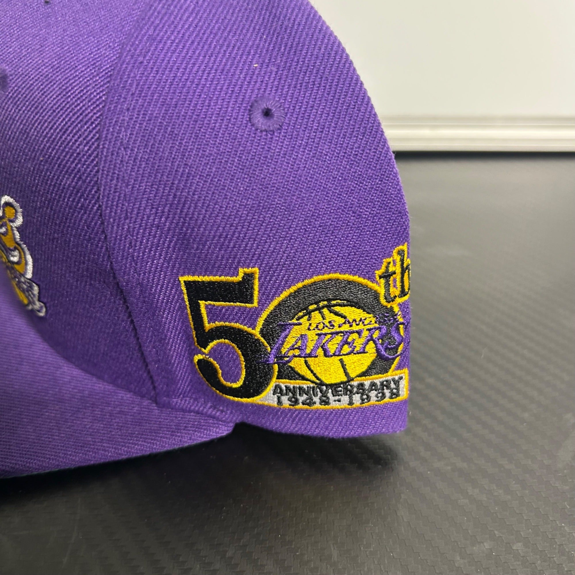 Mitchell & Ness Los Angeles Lakers 50th Anniversary Purple Snapback Hat