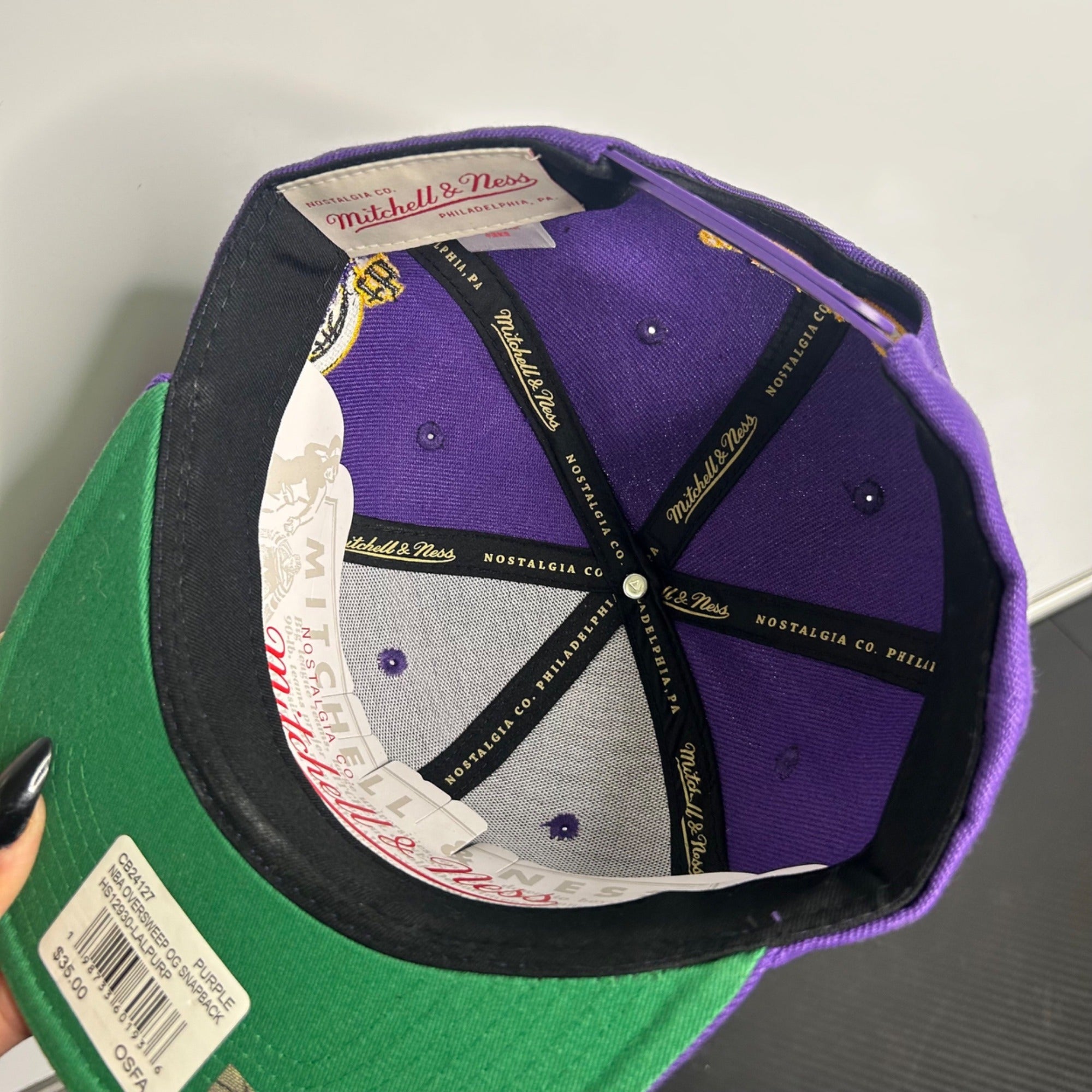 Mitchell & Ness Los Angeles Lakers 50th Anniversary Purple Snapback Hat