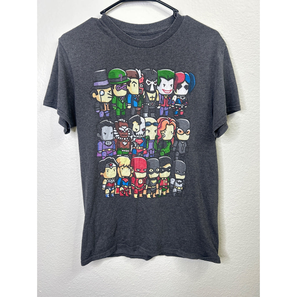 #1066 Scribblenauts Size Small DC Comics Graphic T-Shirt, Charcoal Gray