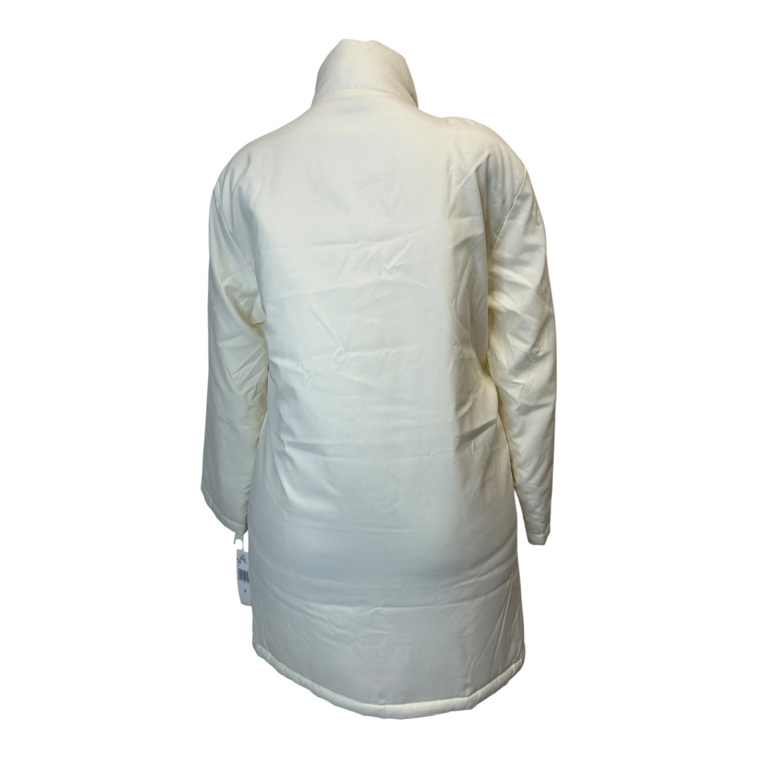 TG-27 Jones New York Small Women's Winter Puffer Coat Ivory Insulated Jacket