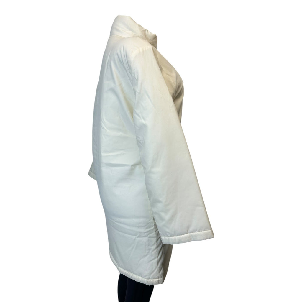 TG-27 Jones New York Small Women's Winter Puffer Coat Ivory Insulated Jacket