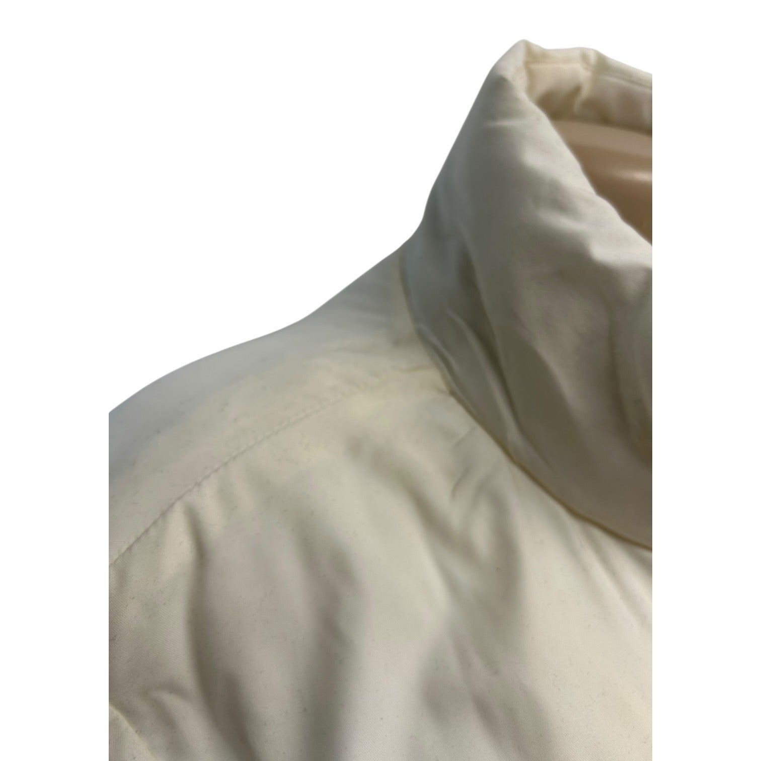 TG-27 Jones New York Small Women's Winter Puffer Coat Ivory Insulated Jacket