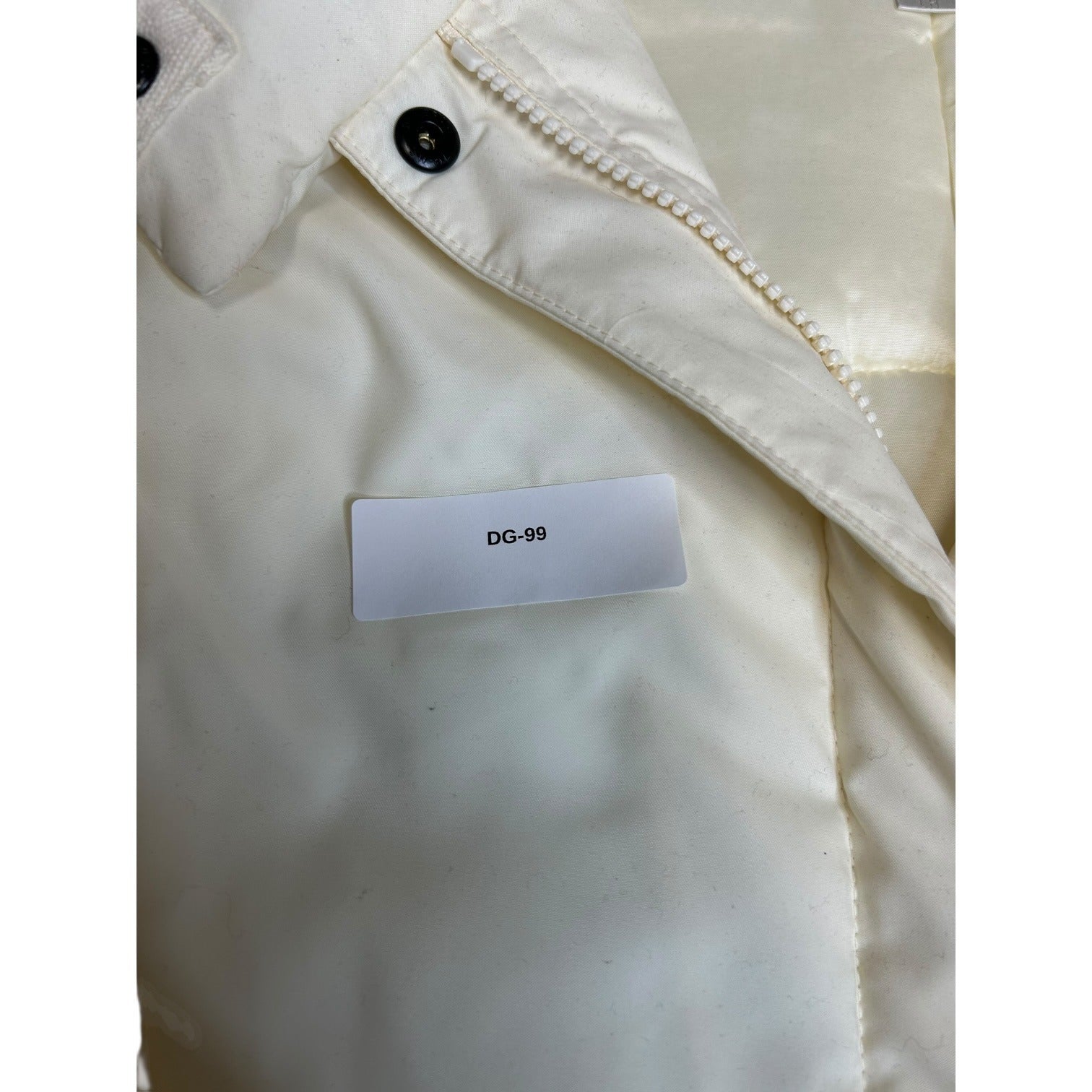 TG-27 Jones New York Small Women's Winter Puffer Coat Ivory Insulated Jacket
