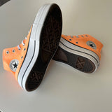 Converse Womens 8.5 Chuck Taylor All Star Lift Hi Peach Orange Platform Sneakers