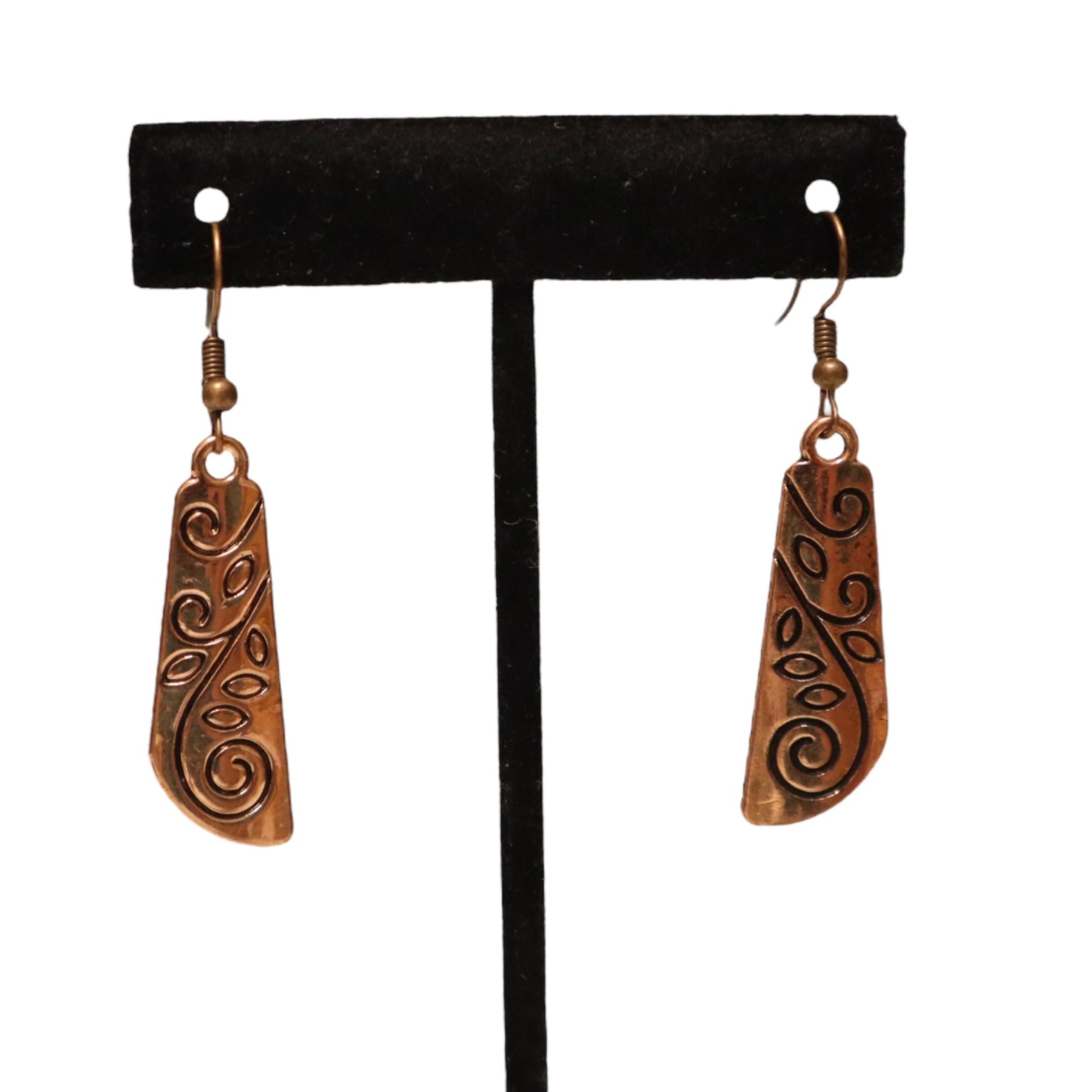 Bohemian Copper & Silver Statement Necklace With Matching Dangle Earrings