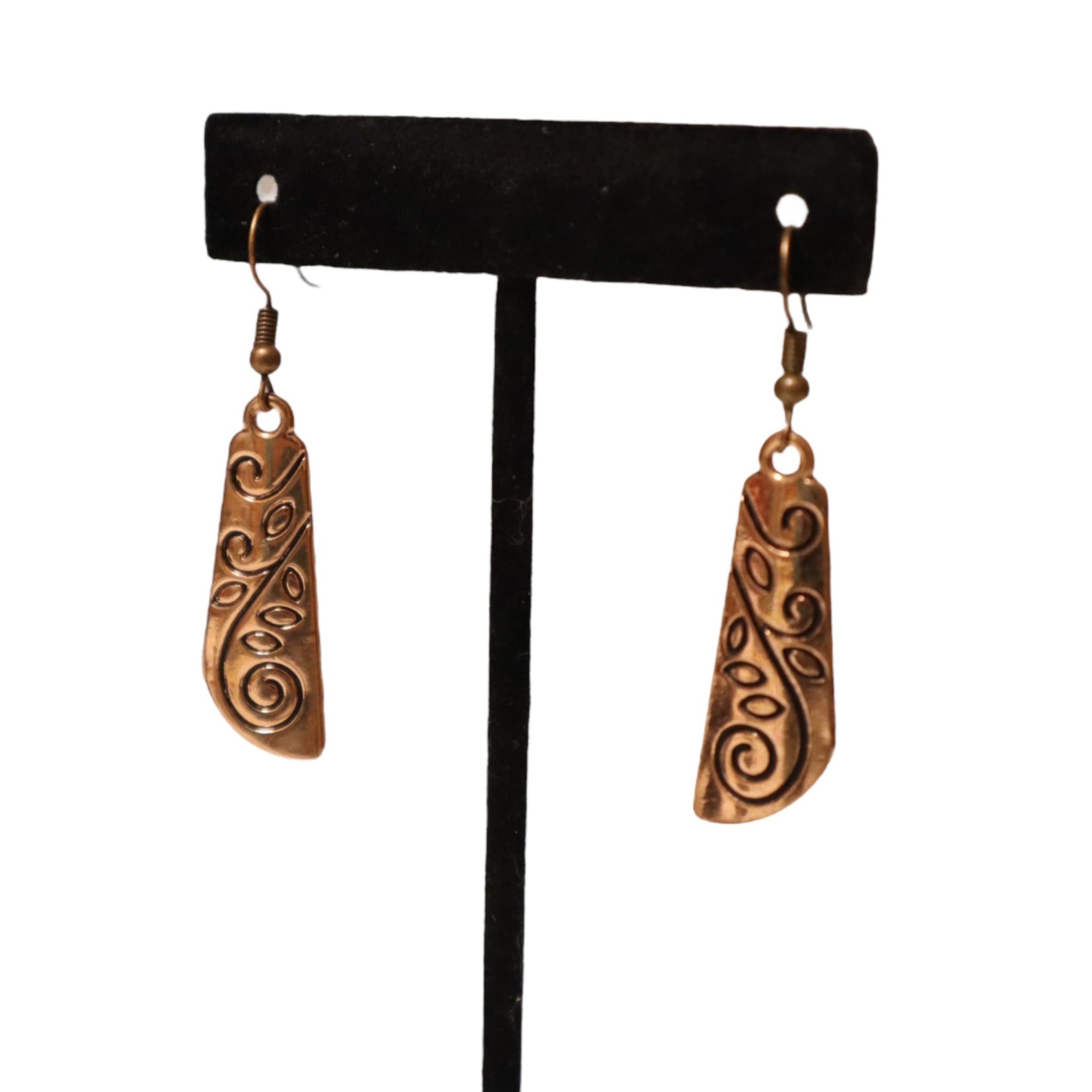 Bohemian Copper & Silver Statement Necklace With Matching Dangle Earrings