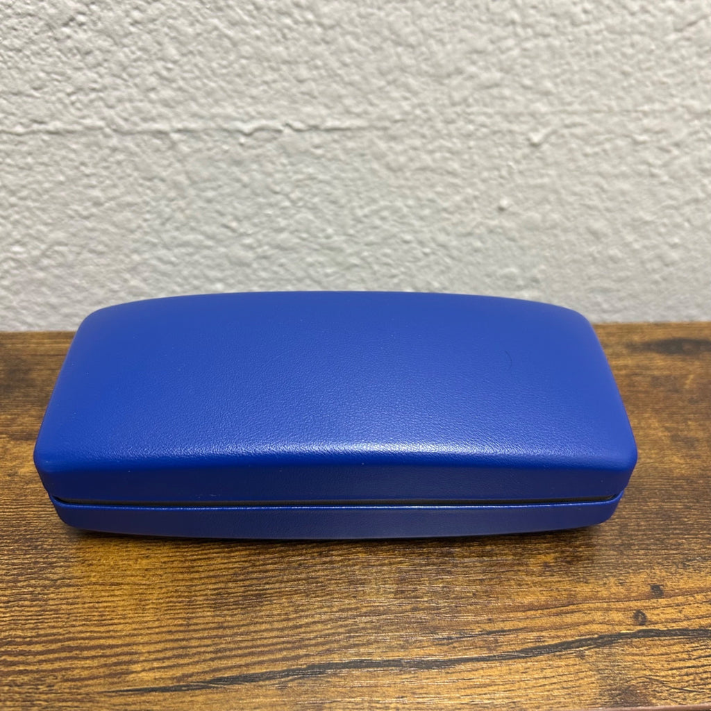 Stuart Weitzman Blue Eyeglass Case With Soft Interior & Cleaning Cloth