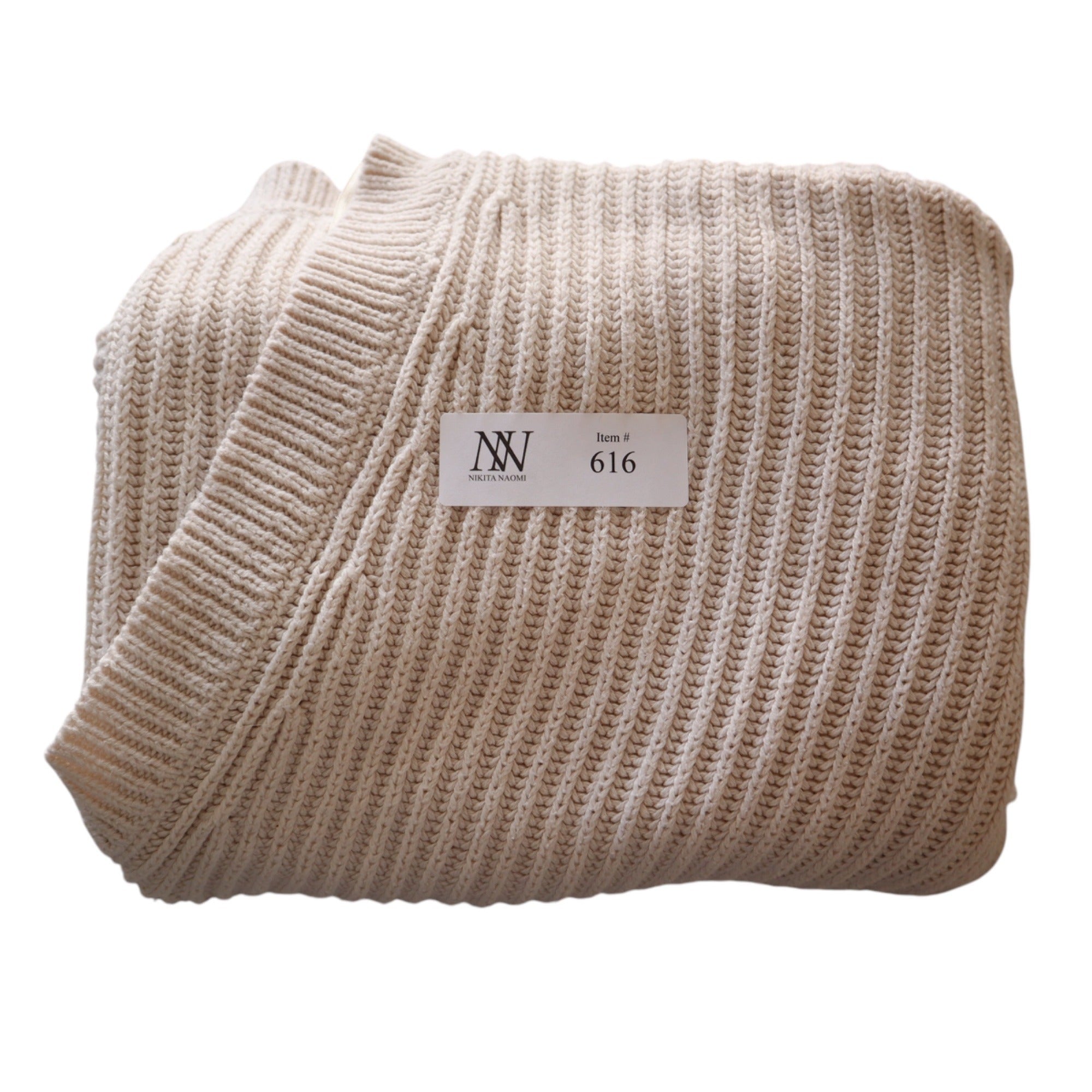 L.A. Hearts Womens Cream Ribbed Knit V-Neck Cropped Sweater XS