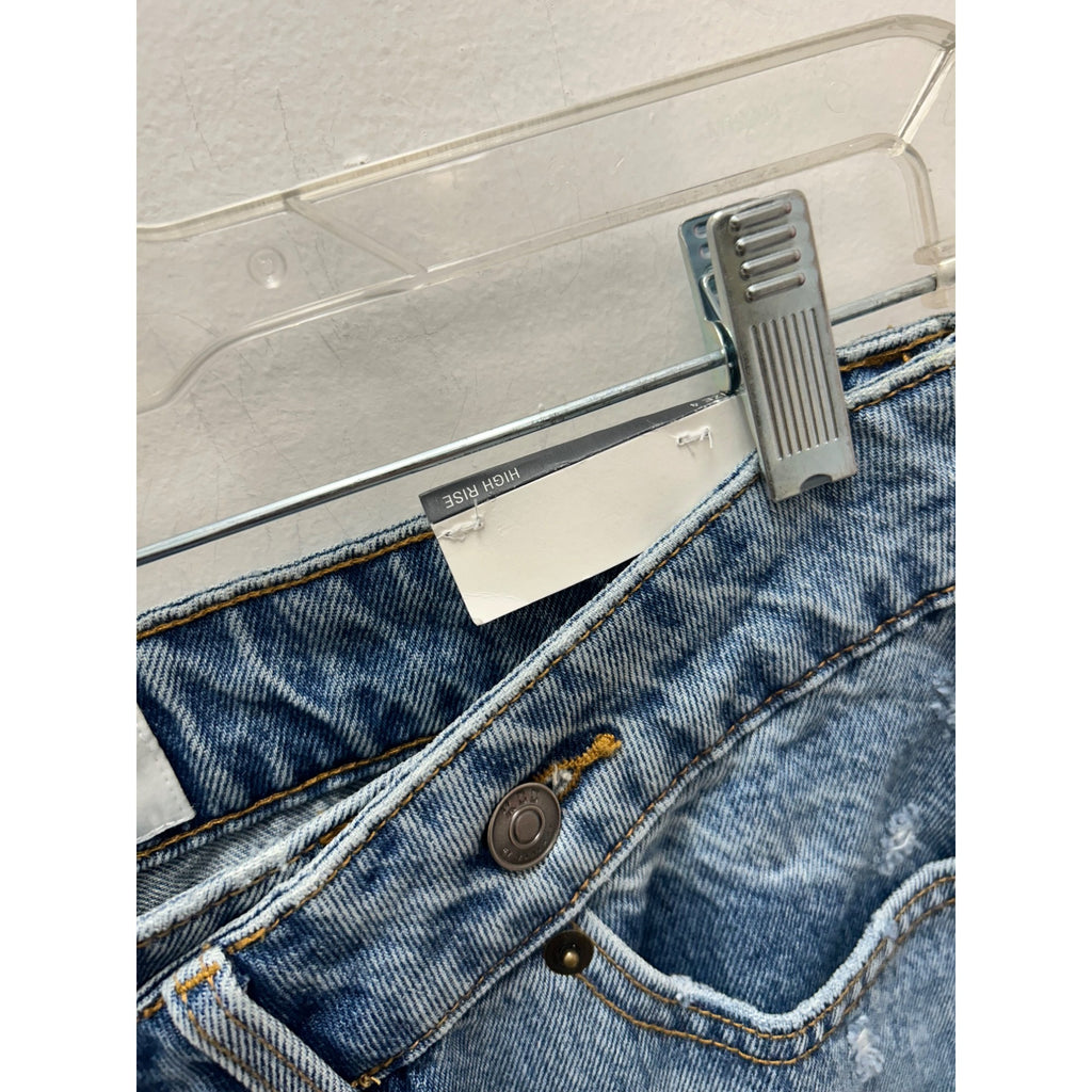 K-143 KBB By Kahlana Women's Size 4  High-Rise Distressed Straight-Leg Jeans