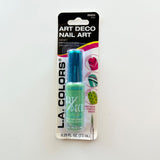 L.A. COLORS "Limon" Art Deco Nail Art Green Nail Polish w/ Precision Brush