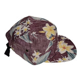 HUF Floral 5-Panel Strapback Hat Yellow & Blue Hawaiian Print