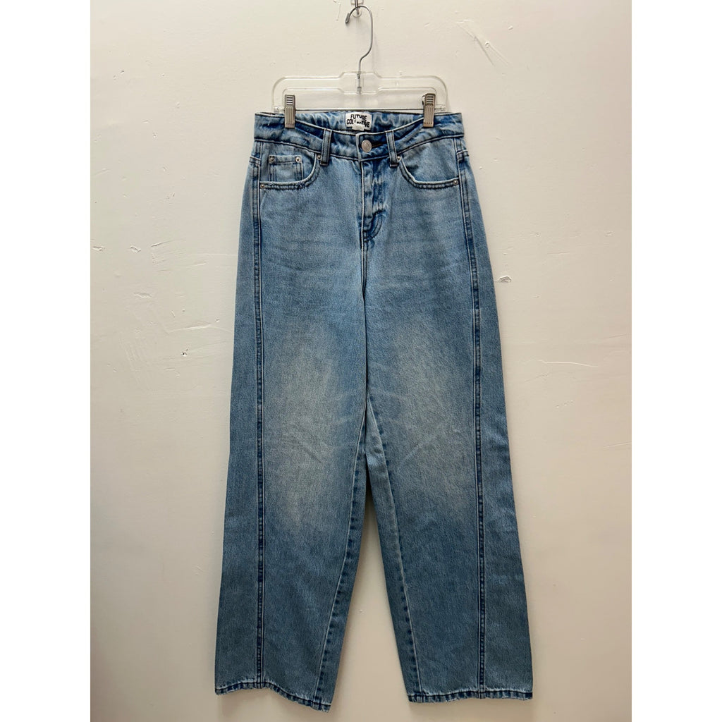 K-147 Future Collective Size 00 Light-Wash Wide-Leg Denim Jeans