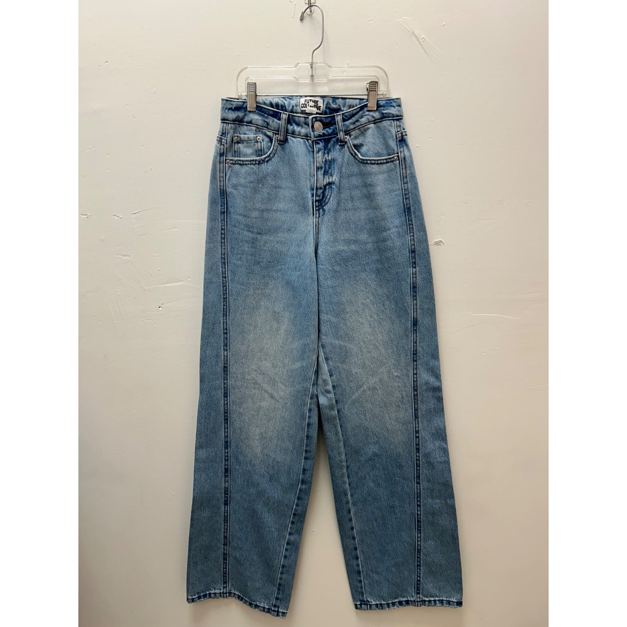 K-147 Future Collective Size 00 Light-Wash Wide-Leg Denim Jeans