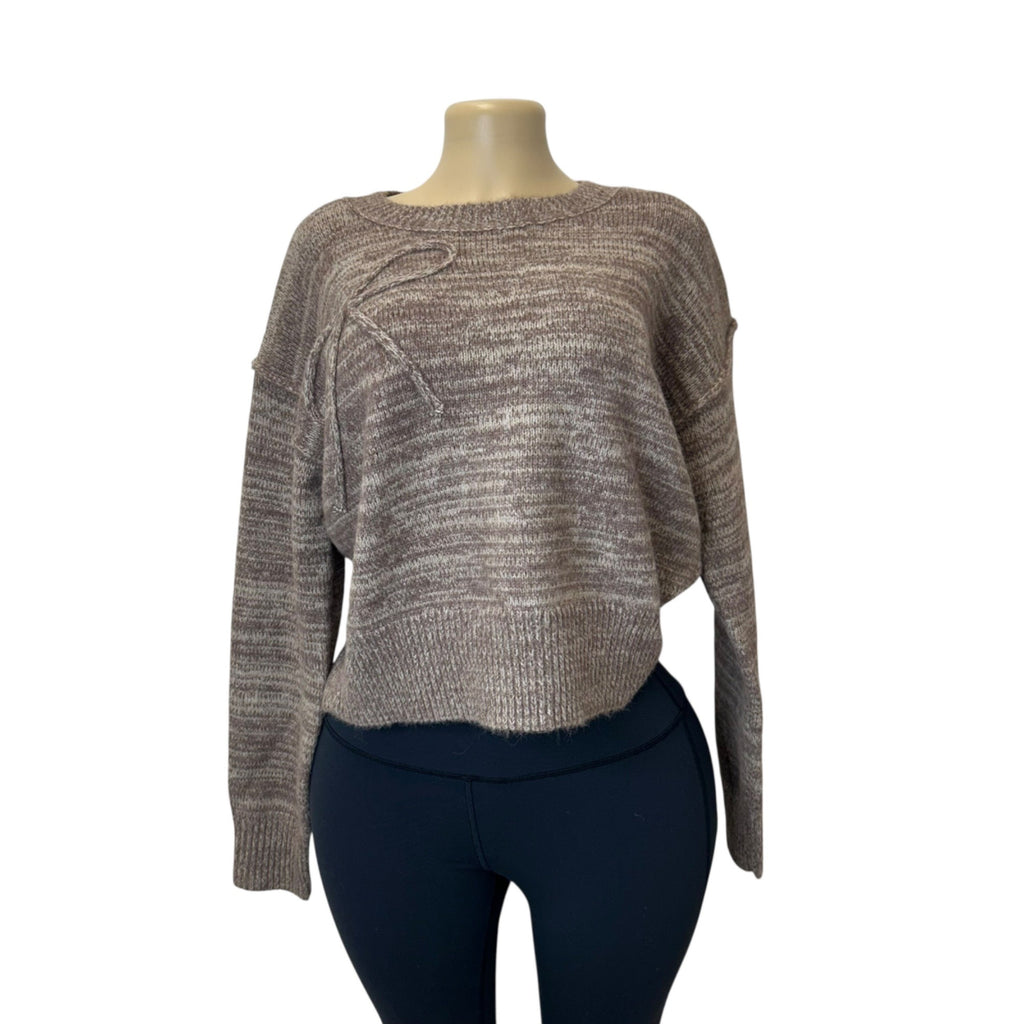 K-66 Universal Thread Women's Brown Holiday Crewneck Pullover Sweater Size Medium