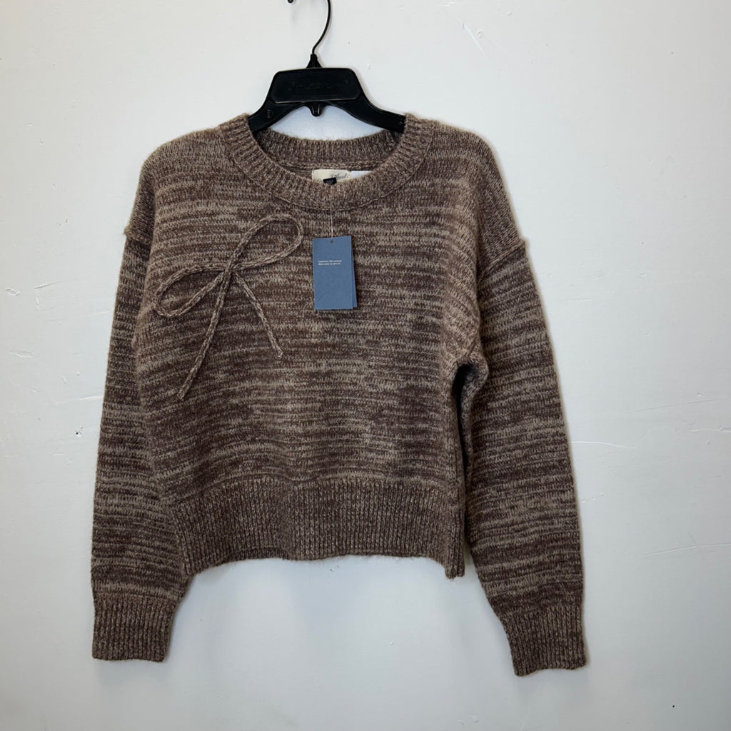 K-66 Universal Thread Women's Brown Holiday Crewneck Pullover Sweater Size Medium