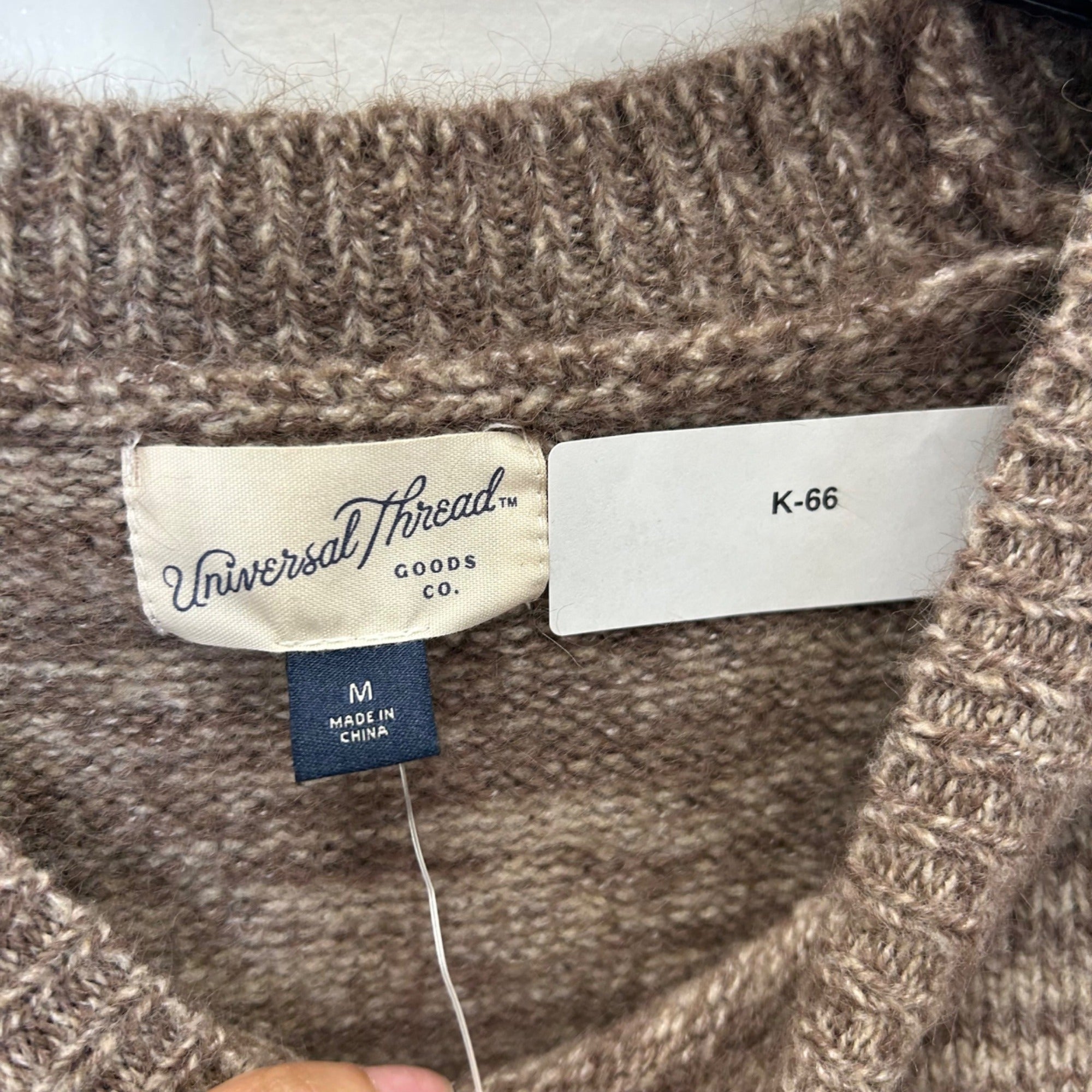 K-66 Universal Thread Women's Brown Holiday Crewneck Pullover Sweater Size Medium