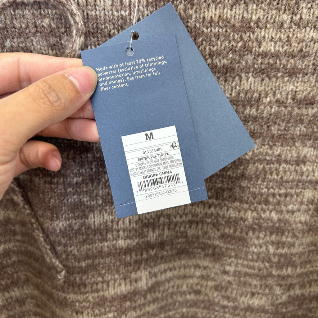 K-66 Universal Thread Women's Brown Holiday Crewneck Pullover Sweater Size Medium