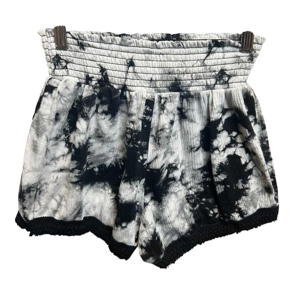 DG-80 No Boundaries Women's Tie-Dye Smocked Waist Shorts With Tassels Size Small
