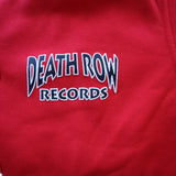 Death Row Records Red Varsity Jacket W/ Striped Trim Snap Buttons Size S/P