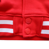 Death Row Records Red Varsity Jacket W/ Striped Trim Snap Buttons Size S/P