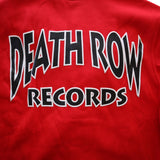 Death Row Records Red Varsity Jacket W/ Striped Trim Snap Buttons Size S/P