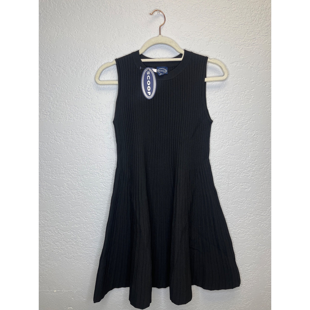 #1175 Scoop Women's Size Medium High Neck Sweater Dress, Black