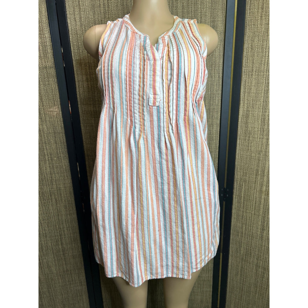 DG-136 Sonoma Goods For Life Petite Small Striped Sleeveless Tunic Dress