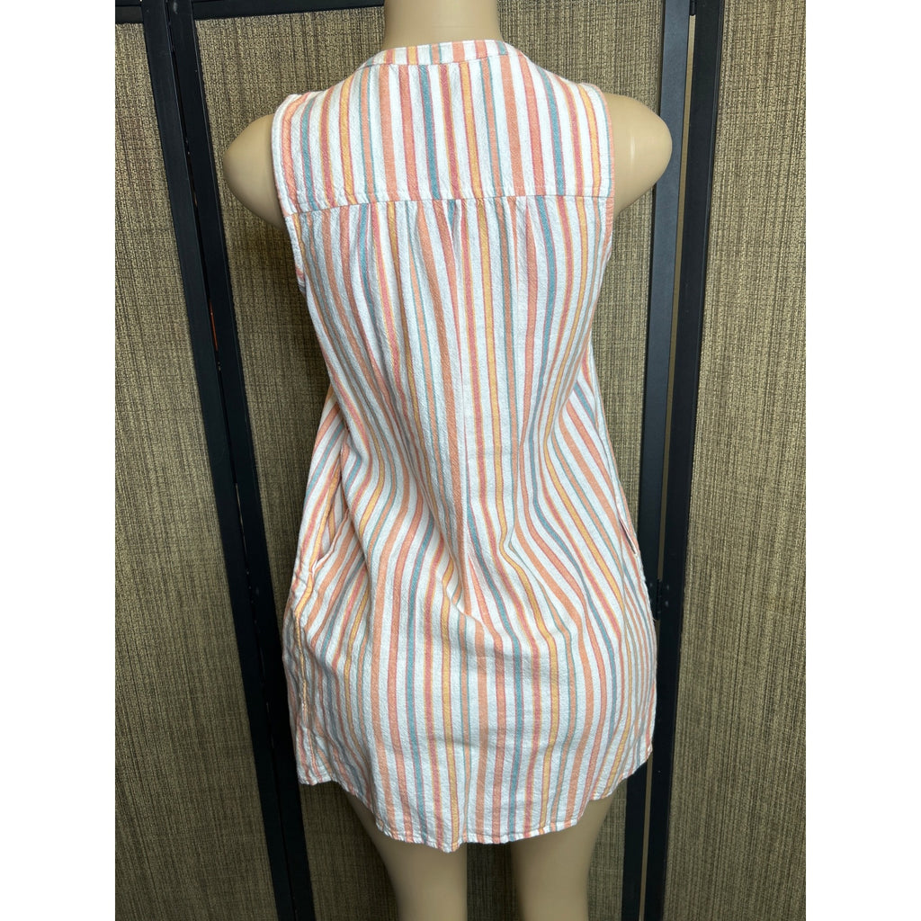 DG-136 Sonoma Goods For Life Petite Small Striped Sleeveless Tunic Dress