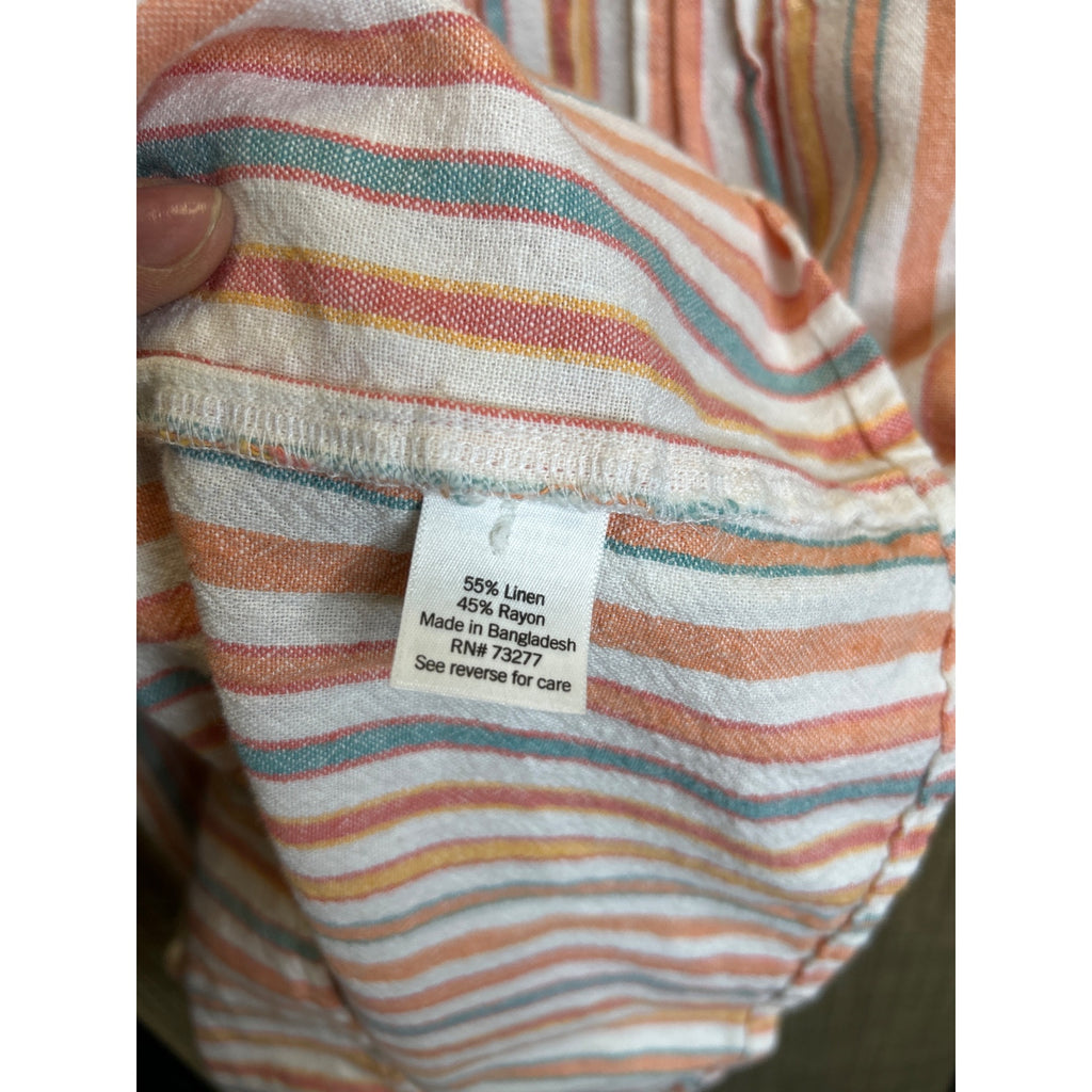 DG-136 Sonoma Goods For Life Petite Small Striped Sleeveless Tunic Dress