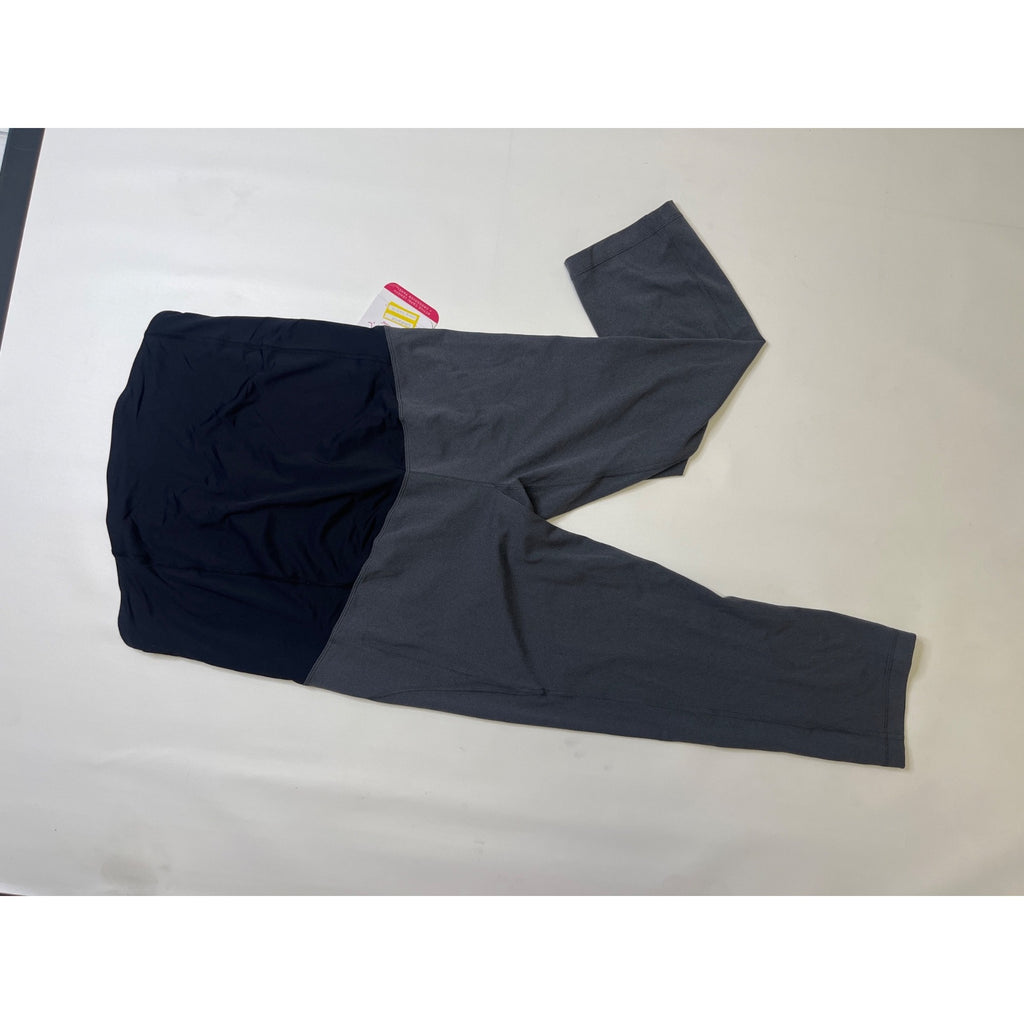 #1058 Isabel Maternity XXL Gray Over-the-Bump Cropped Pants