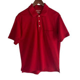 St. John's Bay Red Super Pique Polo T-Shirt Men's Size Medium Short Sleeves Top