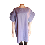 Impulsive Women's Blue Blouse with Pleated Sleeves Size Medium