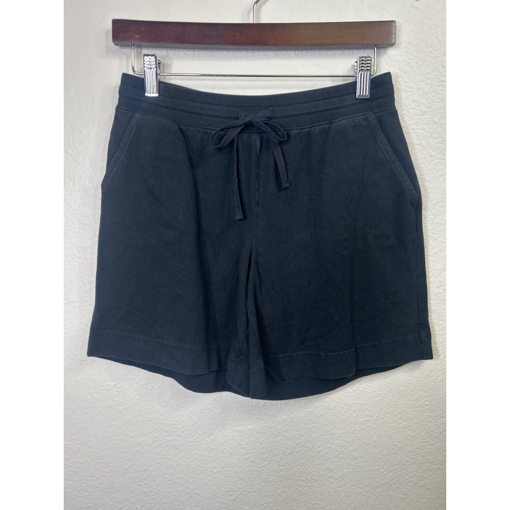 #1067 Karen Scott  Size PS Sport Black Drawstring Cotton Shorts