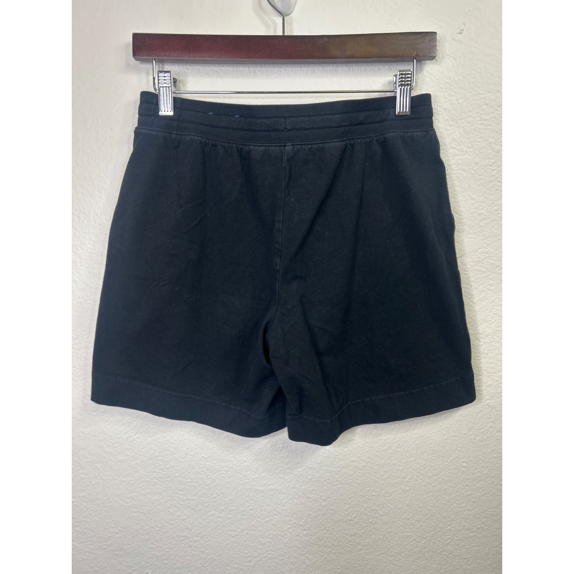 #1067 Karen Scott  Size PS Sport Black Drawstring Cotton Shorts
