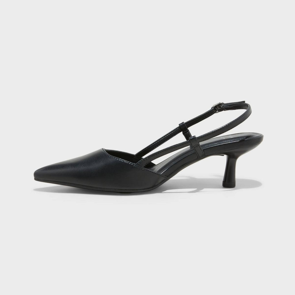 K-27 A New Day Size 9.5 Women's Annette Slingback Heels in Black